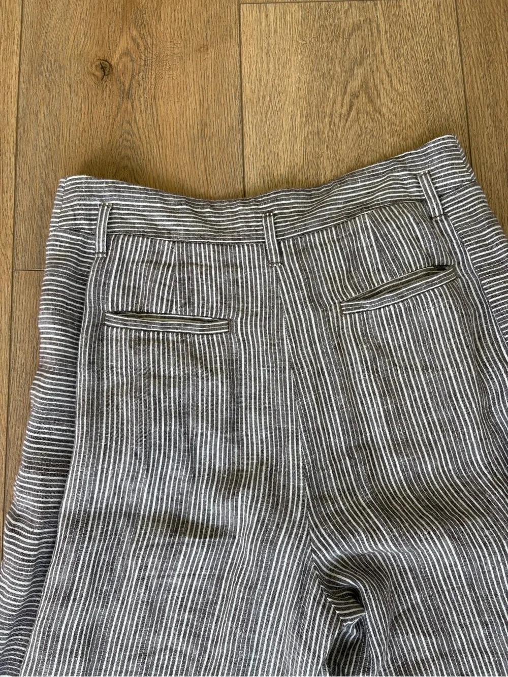 Anthropologie Wide-Leg Striped Pants in Black and White